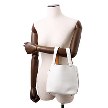 Load image into Gallery viewer, HERMES Picotin Lock Eclat New White/Sesame Taurillon Clemence Swift Leather Size PM
