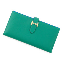 Load image into Gallery viewer, HERMES Bearnsfre Verso Vert Jade/Blue Zanzibar Epsom
