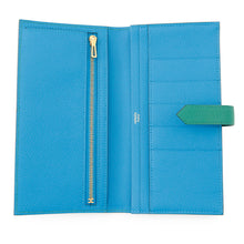 Load image into Gallery viewer, HERMES Bearnsfre Verso Vert Jade/Blue Zanzibar Epsom
