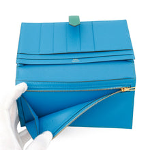 Load image into Gallery viewer, HERMES Bearnsfre Verso Vert Jade/Blue Zanzibar Epsom
