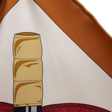 Load image into Gallery viewer, HERMES Carre Apron Doll Size 90 Caramel / Crème / All Silk100%
