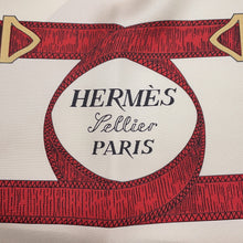 Load image into Gallery viewer, HERMES Carre Apron Doll Size 90 Caramel / Crème / All Silk100%

