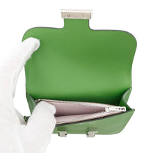 Load image into Gallery viewer, HERMES Constance slim wallet Vert Yucca/Mauve Pale Evercolor
