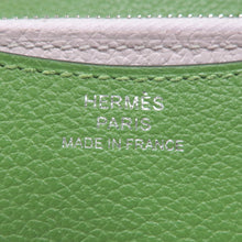 Load image into Gallery viewer, HERMES Constance slim wallet Vert Yucca/Mauve Pale Evercolor
