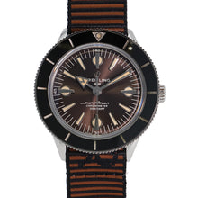 将图像加载到图库查看器中，BREITLING Superocean Heritage &#39;57 W42mm Stainless Steel Fabric Brown DialA103703A1Q1W1

