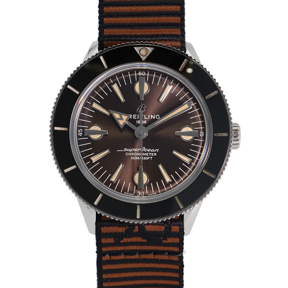 BREITLING Superocean Heritage '57 W42mm Stainless Steel Fabric Brown DialA103703A1Q1W1