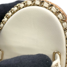 Load image into Gallery viewer, CHANEL CC Logo ChainStrap Sandals WhiteG35779 Leather cork Size 38C
