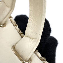 Load image into Gallery viewer, CHANEL CC Logo ChainStrap Sandals WhiteG35779 Leather cork Size 38C
