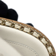 Load image into Gallery viewer, CHANEL CC Logo ChainStrap Sandals WhiteG35779 Leather cork Size 38C
