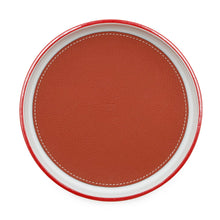 Load image into Gallery viewer, HERMES Round Tray Circe Rose Namf Porcelain Taurillon Squirrel Size 6.3&quot;
