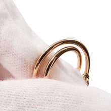 将图像加载到图库查看器中，HERMES Albertine Chaine d&#39;Ancre Double Ring Size 51/#11 18K Pink Gold
