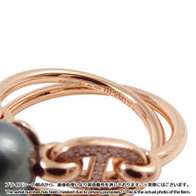将图像加载到图库查看器中，HERMES Albertine Chaine d&#39;Ancre Double Ring Size 51/#11 18K Pink Gold
