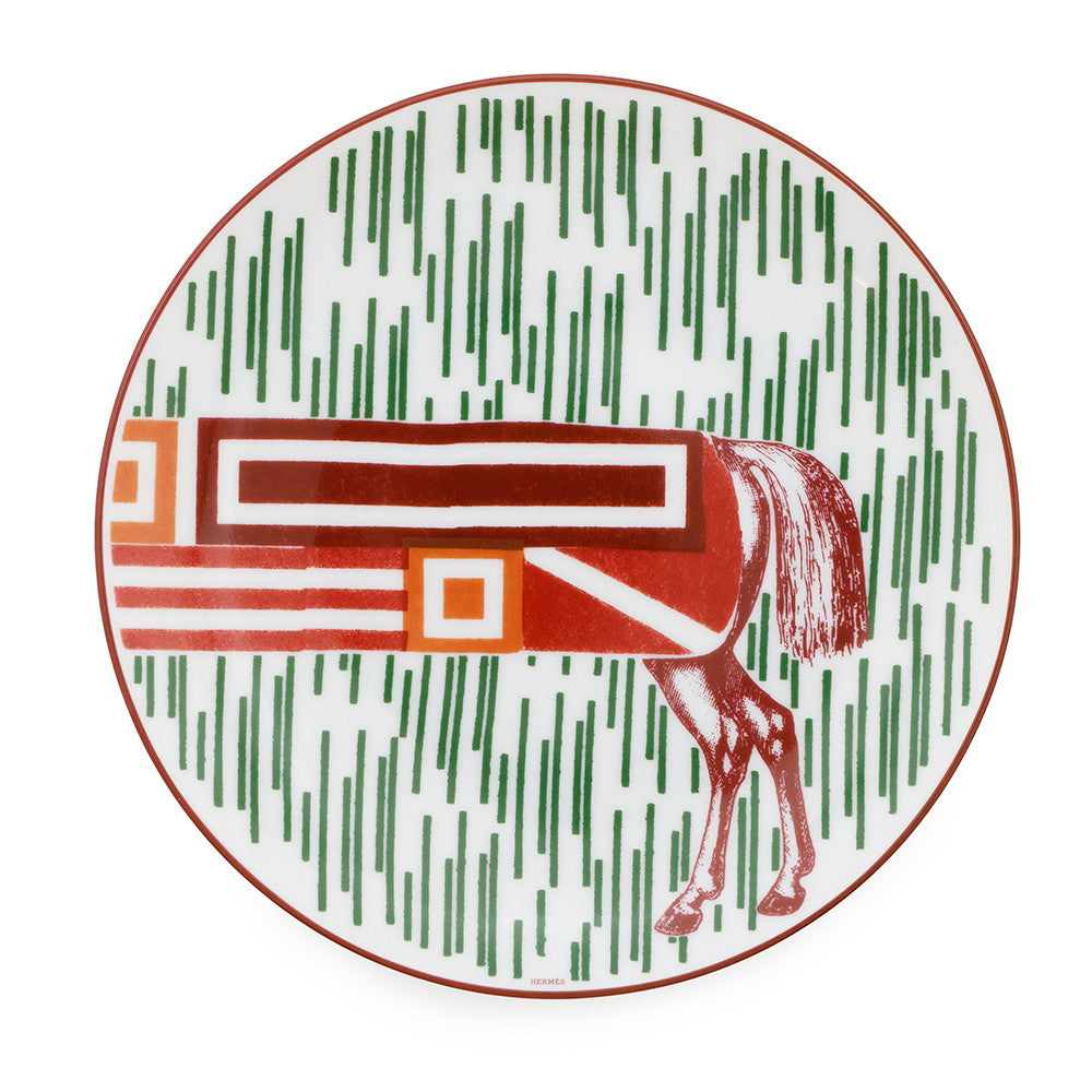 HERMES ★Dessert Plate HERMES Ipomobile No.3 Multicolor Porcelain