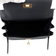 Load image into Gallery viewer, HERMES Kelly Retourne Black Togo Leather Size 28
