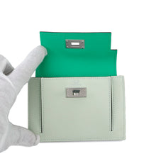 将图像加载到图库查看器中，HERMES Kelly Pocket Compact Tricolor Vert Fizz/Nata/Vert Comics Epsom
