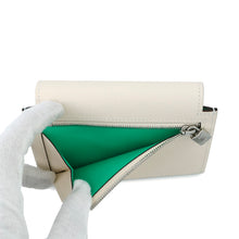 Load image into Gallery viewer, HERMES Kelly Pocket Compact Tricolor Vert Fizz/Nata/Vert Comics Epsom
