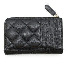 将图像加载到图库查看器中，CHANEL Matelasse Fragment Card Case BlackAP3179 Caviar Leather
