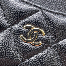 将图像加载到图库查看器中，CHANEL Matelasse Fragment Card Case BlackAP3179 Caviar Leather
