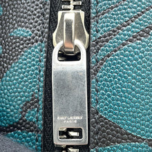 Load image into Gallery viewer, SAINT LAURENT PARIS Botanical Pattern Clutch Bag Black/Green650125 Leather
