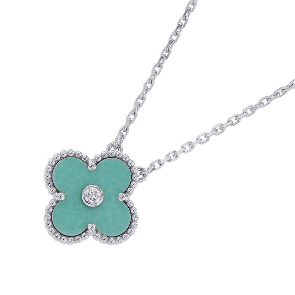Van Cleef & Arpels Vintage Alhambra 1PDNecklace Holiday 2022 CollectionVCARP9RU00 18K White Gold