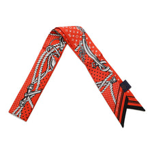 Load image into Gallery viewer, LOUIS VUITTON Scarf Sailor BandeauBB VermillionM79821 Silk 100%
