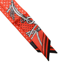将图像加载到图库查看器中，LOUIS VUITTON Scarf Sailor BandeauBB VermillionM79821 Silk 100%
