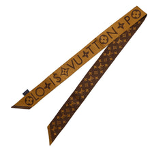 Load image into Gallery viewer, LOUIS VUITTON Scarf Infinity Monogram Bandeau BB BrownM90679 Silk 100%
