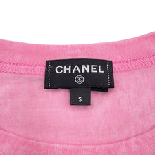 Load image into Gallery viewer, CHANEL T-shirt Tweed logo CC Logo Size S PinkP74670 Cotton100%
