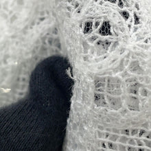 将图像加载到图库查看器中，CHANEL Camellia Ribbon Lace Skirt Size 36 White/BlackP77294 Cotton100% Sequins
