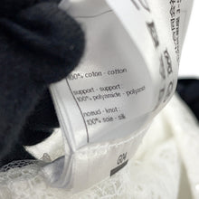 将图像加载到图库查看器中，CHANEL Camellia Ribbon Lace Skirt Size 36 White/BlackP77294 Cotton100% Sequins
