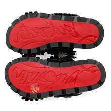 Load image into Gallery viewer, Christian Louboutin Flora Cool Flat Sandals Black3240159 Nappa Suede Rhinestone Size 38.5
