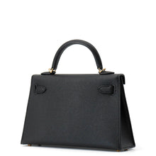 将图像加载到图库查看器中，HERMES Mini Kelly 2 Black Epsom
