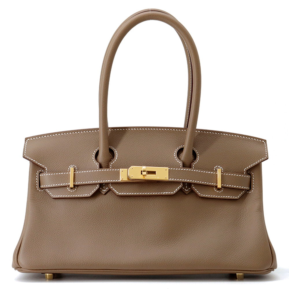 HERMES ShoulderBirkin Etoupe Evercolor Size 29