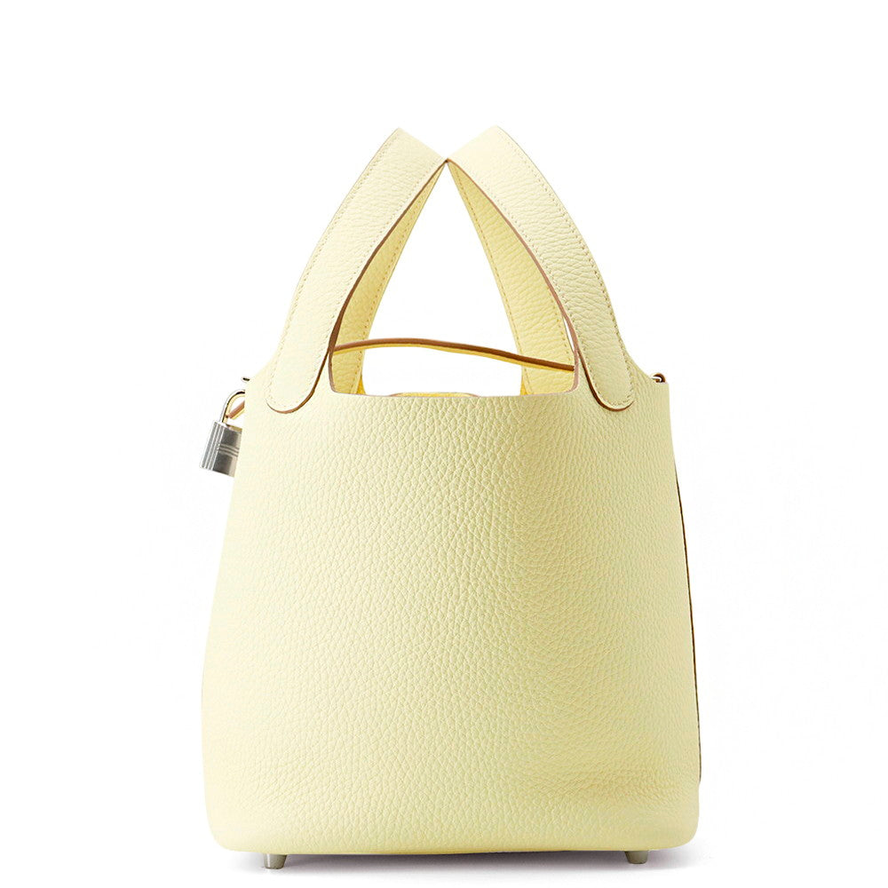 HERMES Picotin Lock Jaune Milton Taurillon Clemence Size PM