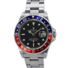 将图像加载到图库查看器中，ROLEX GMT Master W40mm Stainless Steel Black Dial16700

