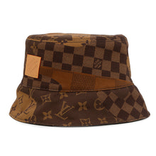 Load image into Gallery viewer, LOUIS VUITTON Monogram Landscape Reversible Bucket Hat Size L Brown/GrayM5261L Cotton100%
