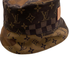 Load image into Gallery viewer, LOUIS VUITTON Monogram Landscape Reversible Bucket Hat Size L Brown/GrayM5261L Cotton100%
