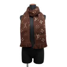 Load image into Gallery viewer, LOUIS VUITTON Echarpe / Logo Mania Shine MarronM71383 Wool 95% Silk3% Polyester2%
