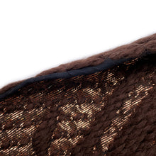 Load image into Gallery viewer, LOUIS VUITTON Echarpe / Logo Mania Shine MarronM71383 Wool 95% Silk3% Polyester2%

