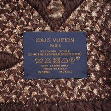 Load image into Gallery viewer, LOUIS VUITTON Echarpe / Logo Mania Shine MarronM71383 Wool 95% Silk3% Polyester2%
