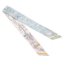 Load image into Gallery viewer, HERMES Twilly C&#39;est la Fête Blue Gacier/Rose Poudre/Gray Silk100%
