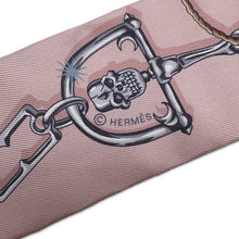 Load image into Gallery viewer, HERMES Twilly C&#39;est la Fête Blue Gacier/Rose Poudre/Gray Silk100%
