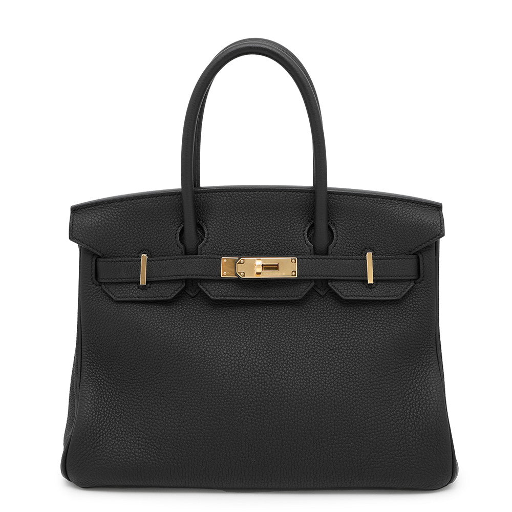 HERMES Birkin Black Togo Leather Size 30