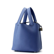 将图像加载到图库查看器中，HERMES Picotin Lock Blue Tie Taurillon Clemence Size PM

