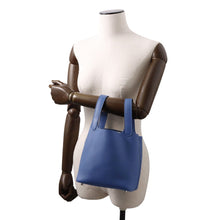 将图像加载到图库查看器中，HERMES Picotin Lock Blue Tie Taurillon Clemence Size PM
