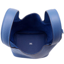 将图像加载到图库查看器中，HERMES Picotin Lock Blue Tie Taurillon Clemence Size PM
