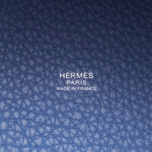 将图像加载到图库查看器中，HERMES Picotin Lock Blue Tie Taurillon Clemence Size PM
