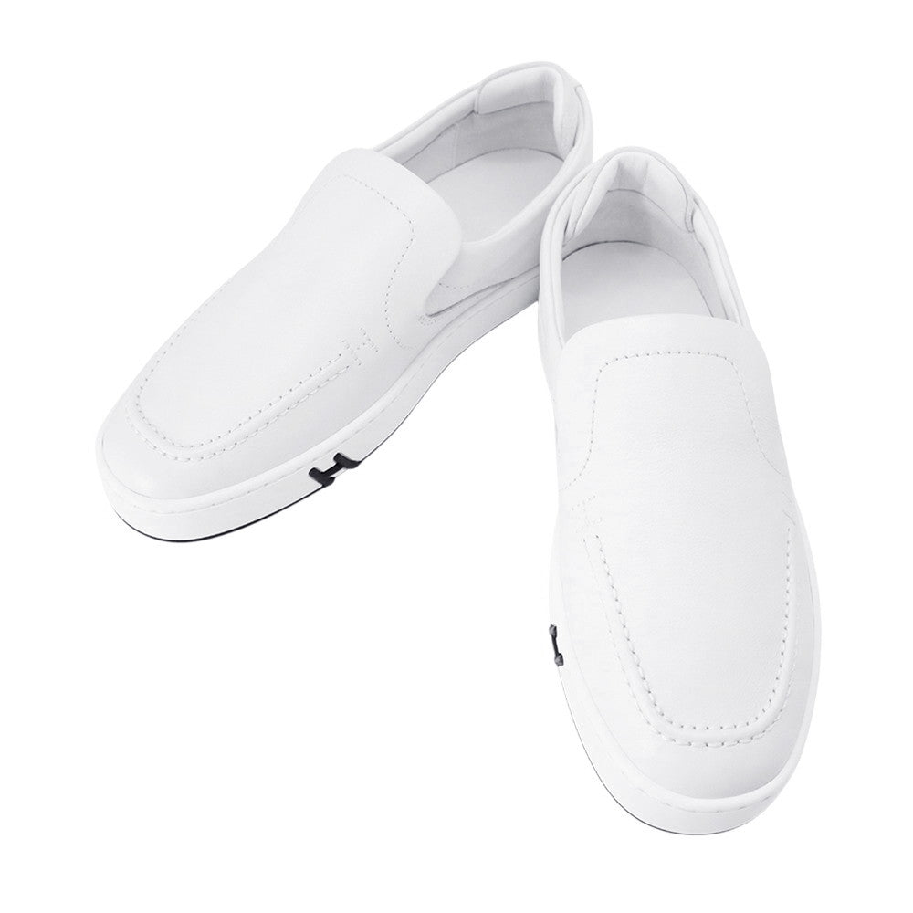 HERMES Sneakers Kiddy White Calf Leather Chevre Velor Size 37