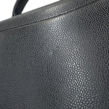 将图像加载到图库查看器中，CHANEL CC Logo Top Handle Bag Black Caviar Leather
