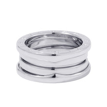 将图像加载到图库查看器中，BVLGARI B-zero1 2 band Ring Size 51 18K White Gold
